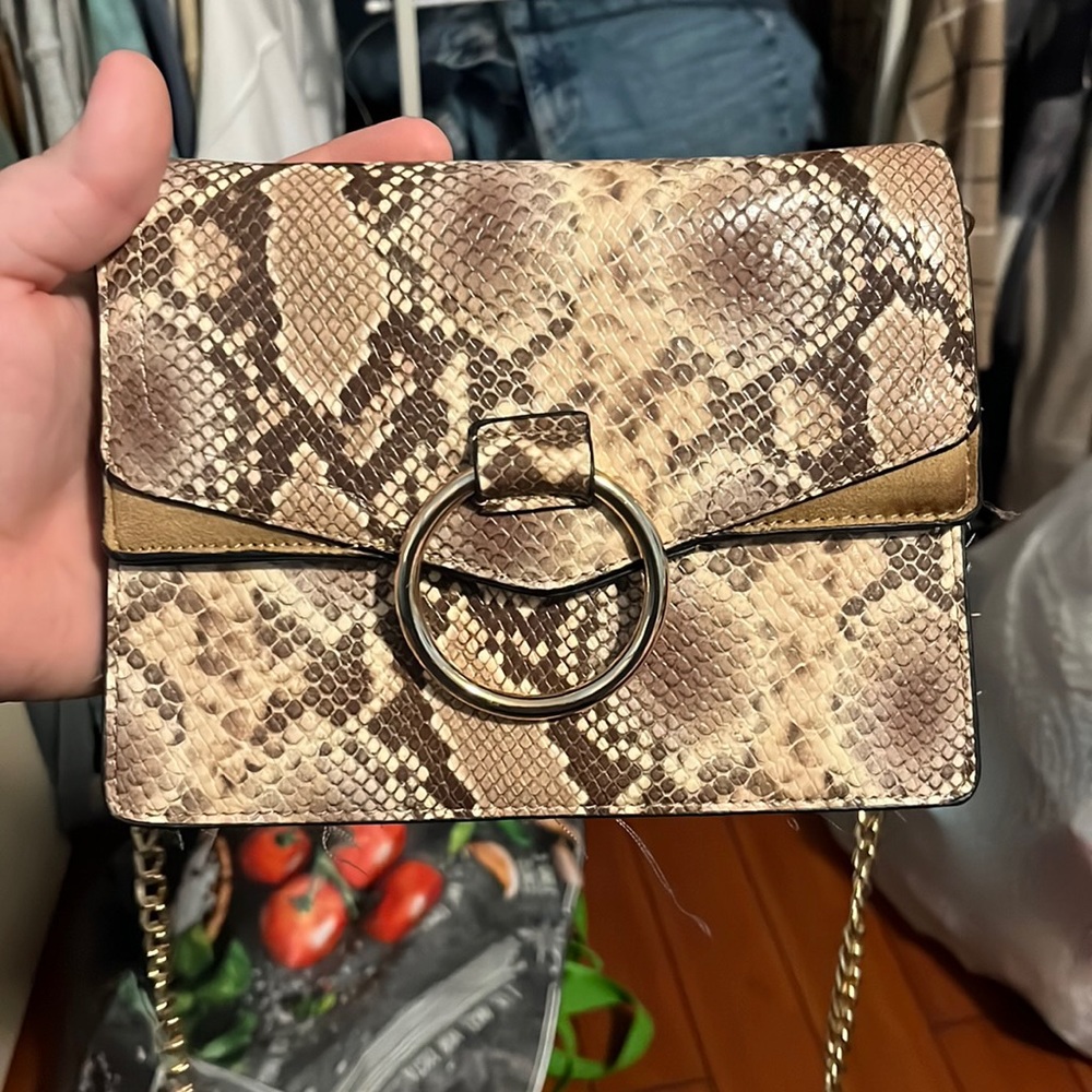 Snake skin crossbody